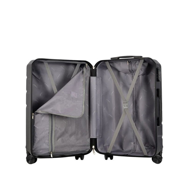 Bontour "vertikaler" Handgepäckkoffer mit Schloss, 56x39x20 cm, schwarz