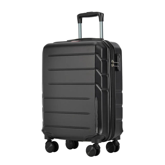 Bontour "vertikaler" Handgepäckkoffer mit Schloss, 56x39x20 cm, schwarz