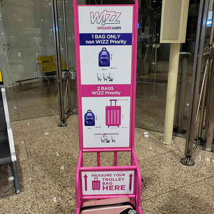 Bontour „Cabinone“ Handgepäck Wizzair 40x30x20 cm, 2 Räder unter Sitzwagen