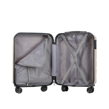 Bontour "vertikaler" Handgepäckkoffer mit Schloss, 56x39x20 cm, schwarz