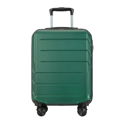 BONTOUR "SPINNER" hand luggage suitcase with lock, 55x40x20 cm, jungle green