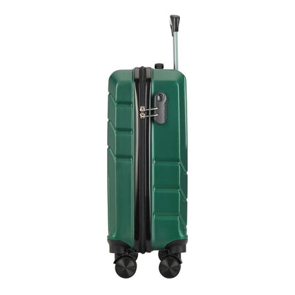 BONTOUR "SPINNER" hand luggage suitcase with lock, 55x40x20 cm, jungle green