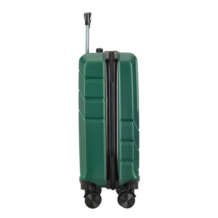BONTOUR "SPINNER" hand luggage suitcase with lock, 55x40x20 cm, jungle green