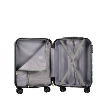 BONTOUR "SPINNER" hand luggage suitcase with lock, 55x40x20 cm, jungle green