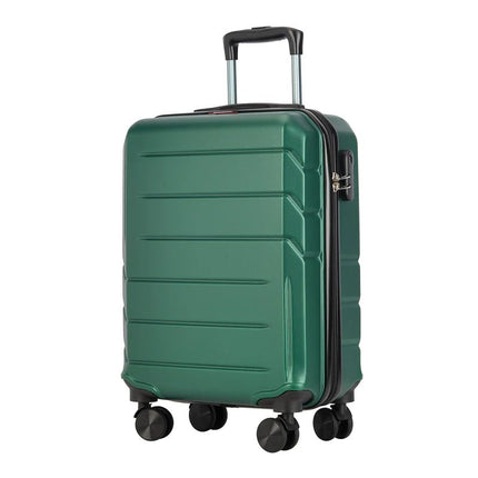 BONTOUR "SPINNER" hand luggage suitcase with lock, 55x40x20 cm, jungle green
