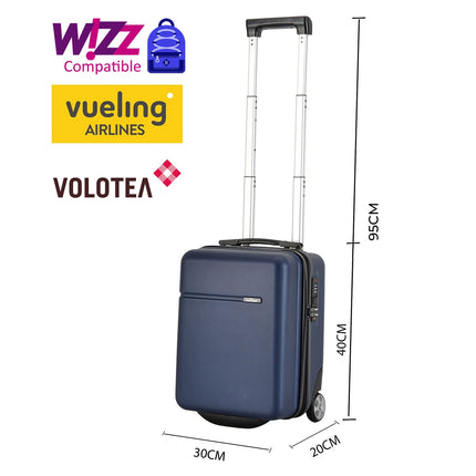 Bontour „Cabinene” Baggaj pentru mână Wizzair 40x30x20cm, 2 roți sub căruciorul scaunului