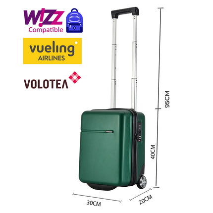 Bontour "Cabinone" Hand Lipgage Wizzirir 40x30x20cm, 2 ruedas debajo del carrito de asiento