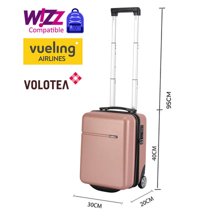 Bontour "Cabinone" handbagage Wizzair 40x30x20cm, 2 wielen onder stoeltrolley