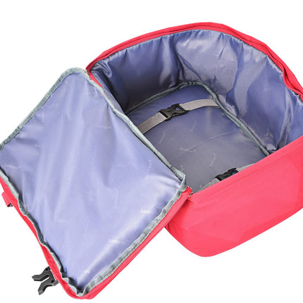 Rucsac Bontour Air Travel, Wizzair/Ryanair dimensiune 40x20x25cm, roșu