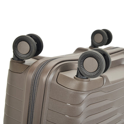 Bontour 'City' Valiză cu 4 roți cu blocaj TSA, 55x38x20cm, maro