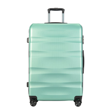 BONTOUR “Wave” 3-Piece Double-Wheel Suitcase Set with Combination Lock, Powder Green