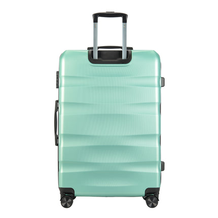 BONTOUR “Wave” 3-Piece Double-Wheel Suitcase Set with Combination Lock, Powder Green