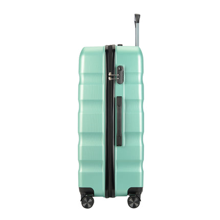 BONTOUR “Wave” 3-Piece Double-Wheel Suitcase Set with Combination Lock, Powder Green