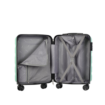 Bontour "vertikaler" Handgepäckkoffer mit Schloss, 56x39x20 cm, schwarz