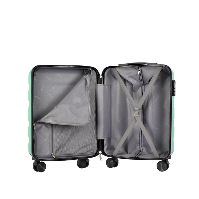 Bontour "vertikaler" Handgepäckkoffer mit Schloss, 56x39x20 cm, schwarz