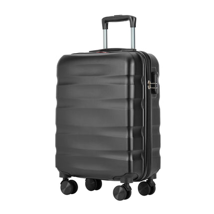 Valigia per bagagli a mano "verticale" con serratura, 56x39x20 cm, nero