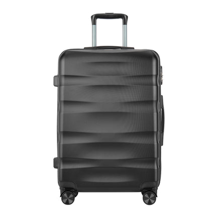 BONTOUR "WAVE" 4-Wheel Medium Suitcase 65×44.5×27 cm, Size M, Black