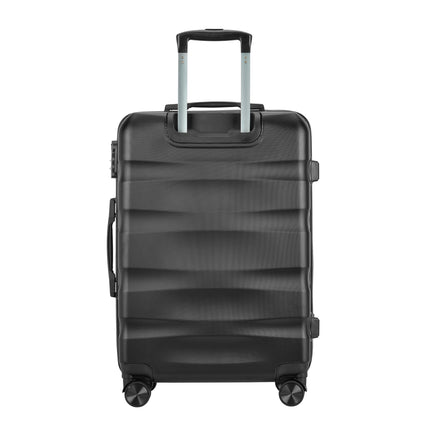 BONTOUR "WAVE" 4-Wheel Medium Suitcase 65×44.5×27 cm, Size M, Black