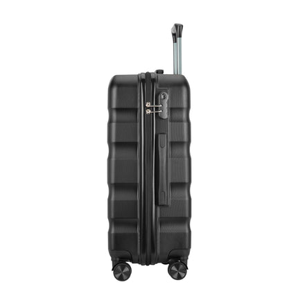 BONTOUR "WAVE" 4-Wheel Medium Suitcase 65×44.5×27 cm, Size M, Black