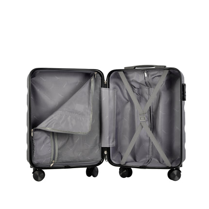 Valigia per bagagli a mano "verticale" con serratura, 56x39x20 cm, nero