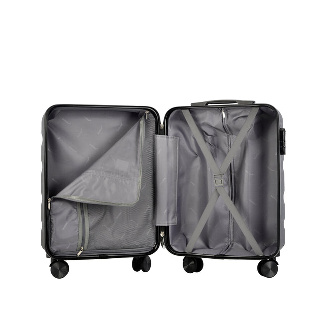 Bontour "vertikaler" Handgepäckkoffer mit Schloss, 56x39x20 cm, schwarz