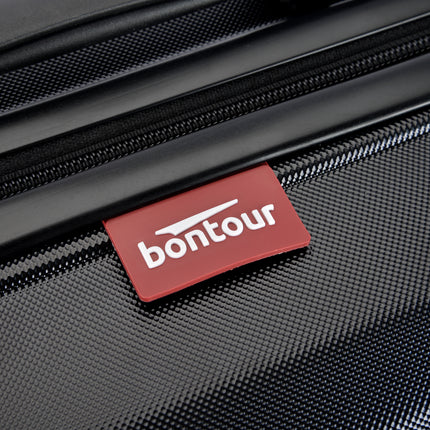 BONTOUR "WAVE" 4-Wheel Medium Suitcase 65×44.5×27 cm, Size M, Black