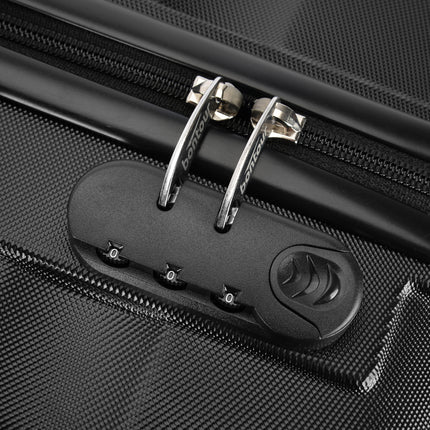 BONTOUR "WAVE" 4-Wheel Medium Suitcase 65×44.5×27 cm, Size M, Black