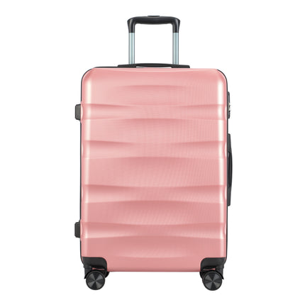 BONTOUR "WAVE" 4-Wheel Medium Suitcase 65×44.5×27 cm, Size M, Rosegold