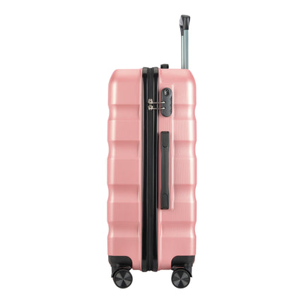 BONTOUR "WAVE" 4-Wheel Medium Suitcase 65×44.5×27 cm, Size M, Rosegold