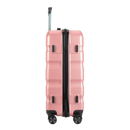 BONTOUR "WAVE" 4-Wheel Medium Suitcase 65×44.5×27 cm, Size M, Rosegold