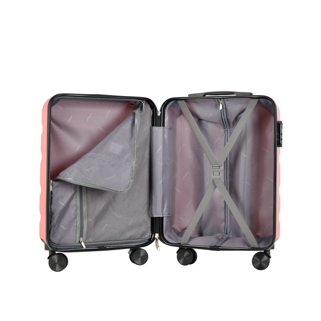 Bontour "verticale" handbagagekoffer met slot, 56x39x20 cm, zwart