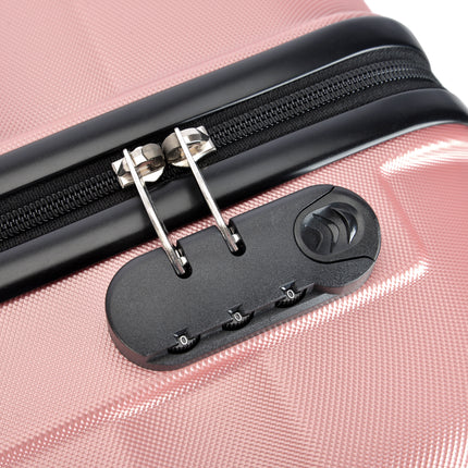 BONTOUR "WAVE" 4-Wheel Medium Suitcase 65×44.5×27 cm, Size M, Rosegold