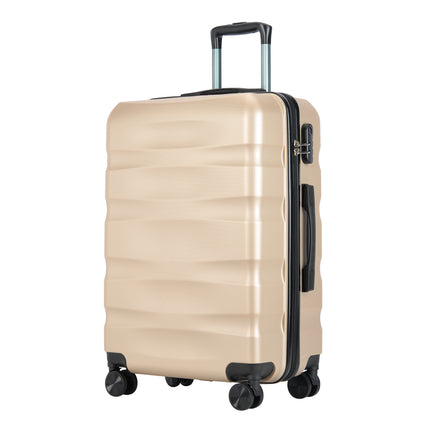 BONTOUR "WAVE" 4-Wheel Medium Suitcase 65×44.5×27 cm, Size M, Champagne