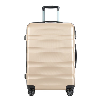 BONTOUR "WAVE" 4-Wheel Medium Suitcase 65×44.5×27 cm, Size M, Champagne