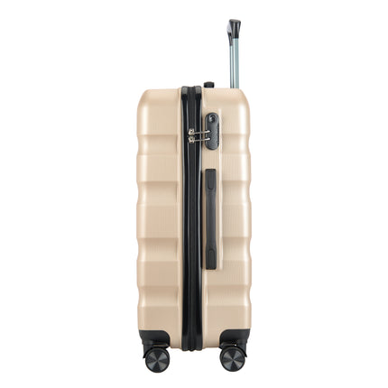 BONTOUR "WAVE" 4-Wheel Medium Suitcase 65×44.5×27 cm, Size M, Champagne