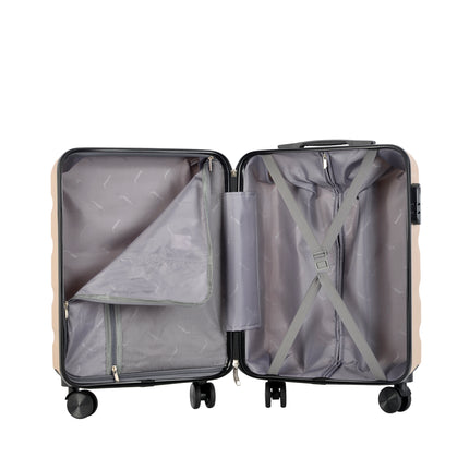 Bontour "vertikaler" Handgepäckkoffer mit Schloss, 56x39x20 cm, schwarz