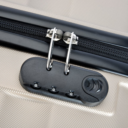 BONTOUR "WAVE" 4-Wheel Medium Suitcase 65×44.5×27 cm, Size M, Champagne