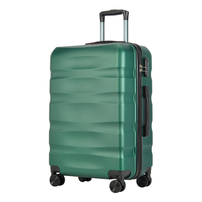 BONTOUR "WAVE" 4-Wheel Medium Suitcase 65×44.5×27 cm, Size M, Jungle green