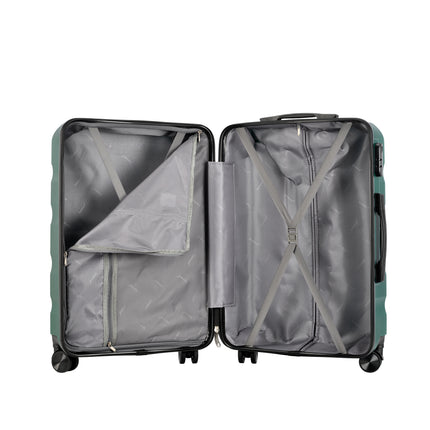 BONTOUR "WAVE" 4-Wheel Medium Suitcase 65×44.5×27 cm, Size M, Jungle green