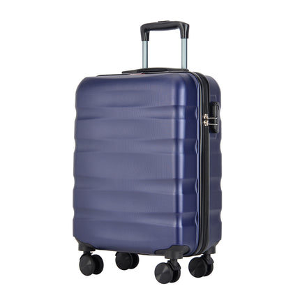 BONTOUR "WAVE" hand luggage suitcase with lock, 55x40x20 cm, blue