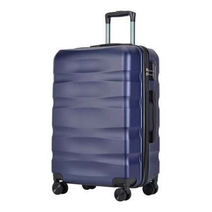 BONTOUR "WAVE" 4-Wheel Medium Suitcase 65×44.5×27 cm, Size M, Blue