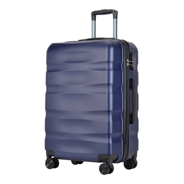 BONTOUR "WAVE" 4-Wheel Medium Suitcase 65×44.5×27 cm, Size M, Blue