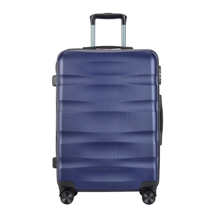 BONTOUR "WAVE" 4-Wheel Medium Suitcase 65×44.5×27 cm, Size M, Blue