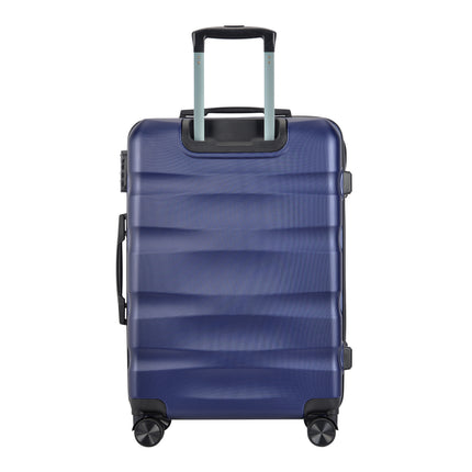 BONTOUR "WAVE" 4-Wheel Medium Suitcase 65×44.5×27 cm, Size M, Blue