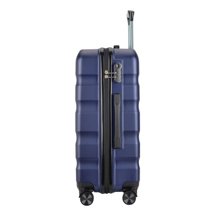 BONTOUR "WAVE" 4-Wheel Medium Suitcase 65×44.5×27 cm, Size M, Blue
