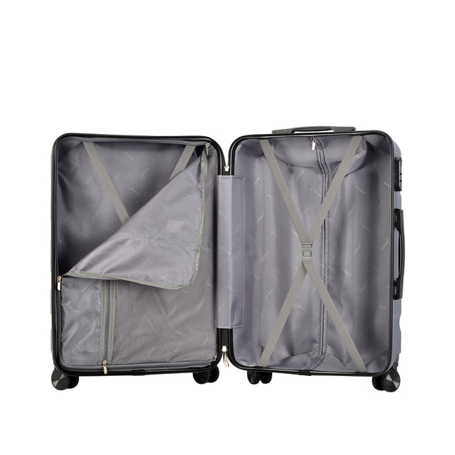 BONTOUR "WAVE" 4-Wheel Medium Suitcase 65×44.5×27 cm, Size M, Blue