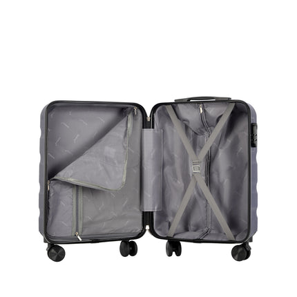 BONTOUR "WAVE" hand luggage suitcase with lock, 55x40x20 cm, blue