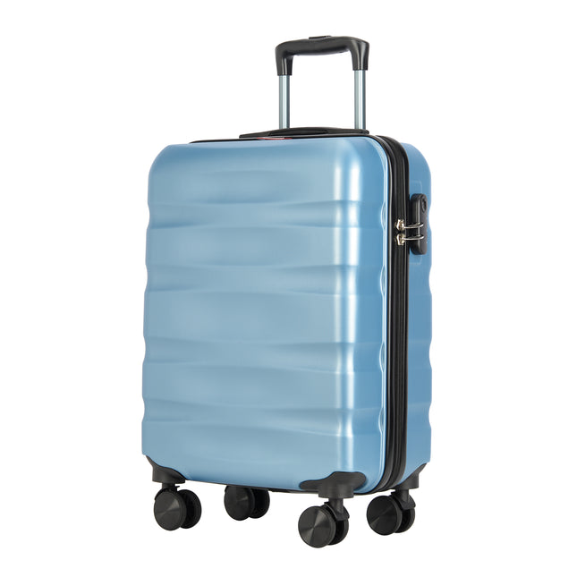 Bontour "vertikaler" Handgepäckkoffer mit Schloss, 56x39x20 cm, schwarz