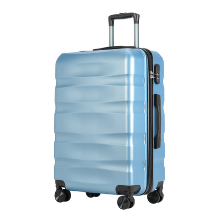 BONTOUR "WAVE" 4-Wheel Medium Suitcase 65×44.5×27 cm, Size M, Iceblue