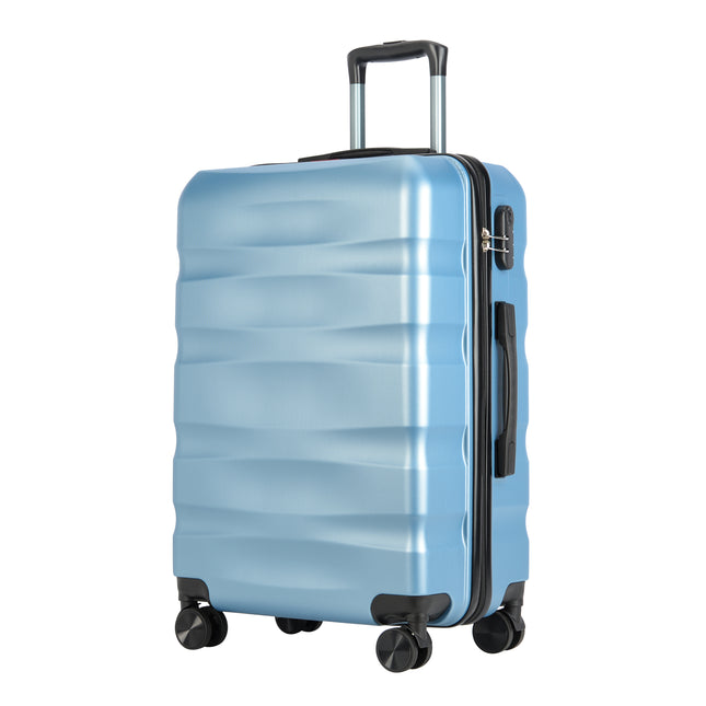 BONTOUR "WAVE" 4-Wheel Medium Suitcase 65×44.5×27 cm, Size M, Iceblue